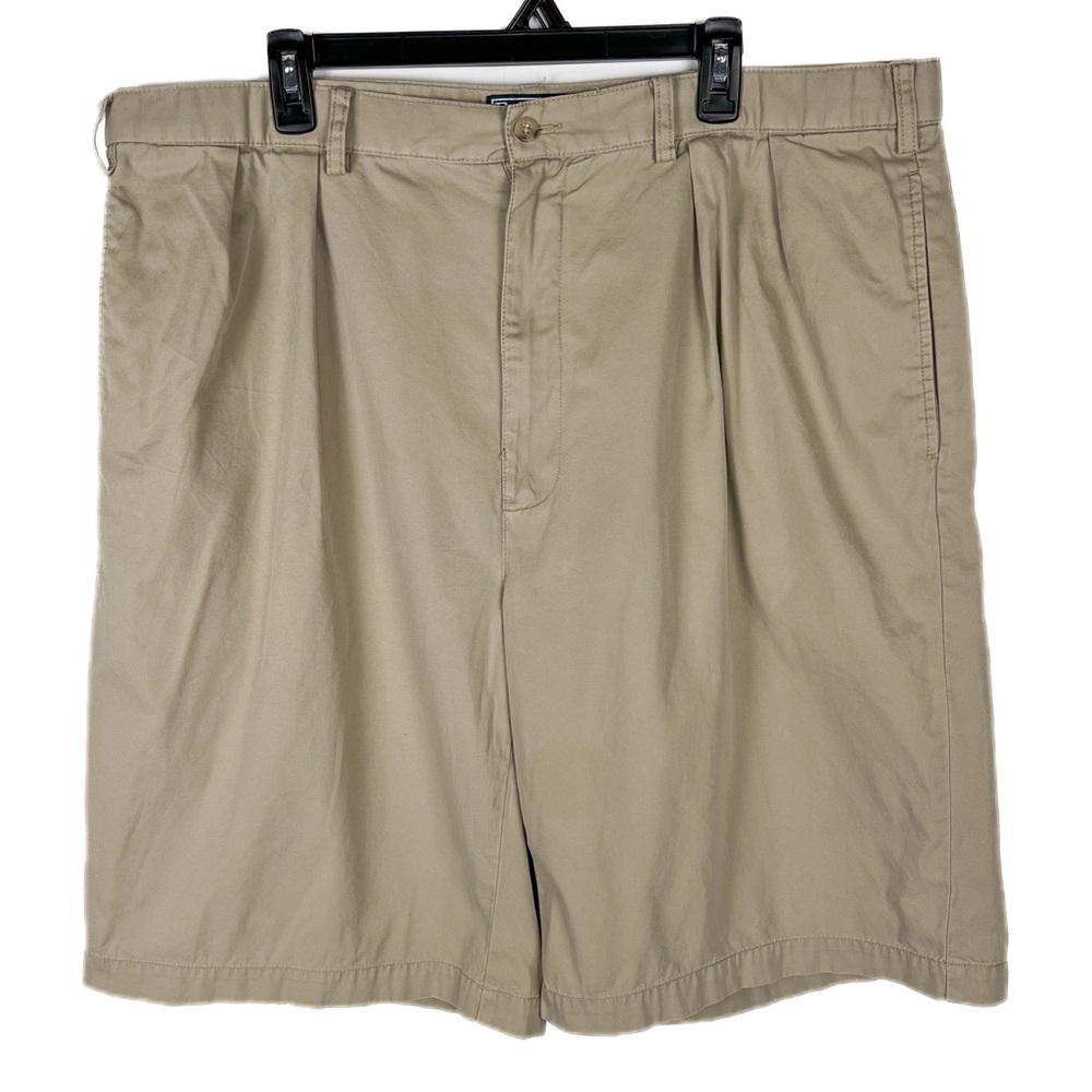 Vintage Polo Ralph Lauren Men Tyler Short 42 Tall Khaki Beige Pleated Front